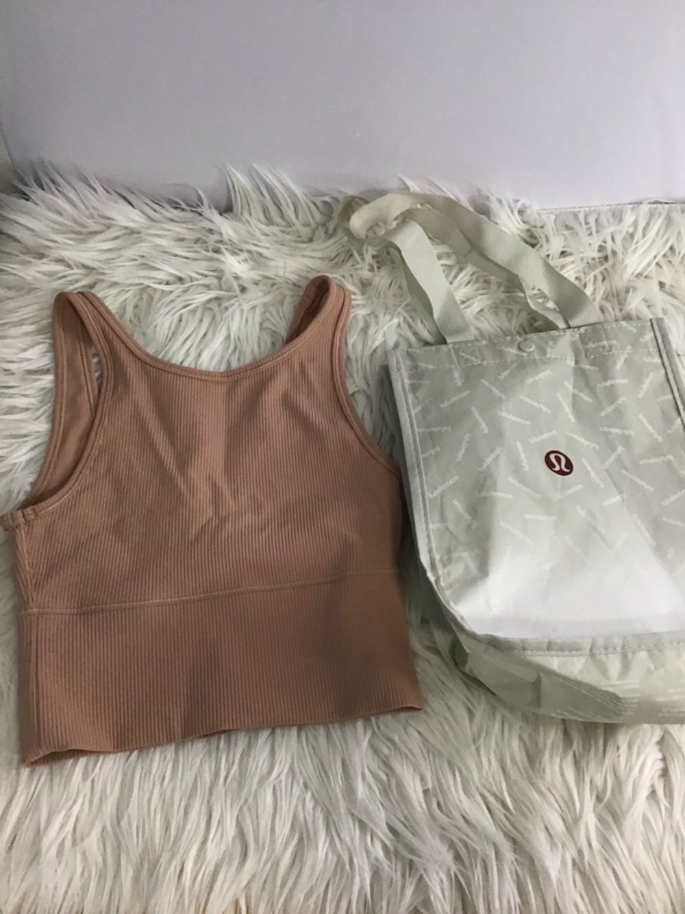 Lululemon Blush Ribbed Crop Tank size 2 - Picture 2 of 10